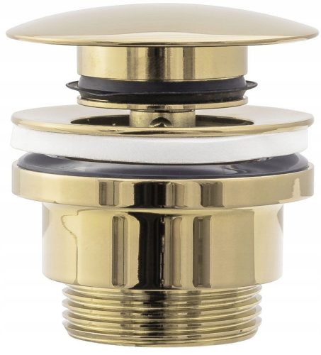 Runde goldene Click-Clack-Kappe von Rea ohne Überlauf