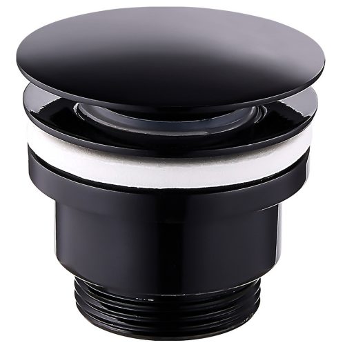  Mexen runder Click-Clack-Stecker ohne Überlauf, schwarz