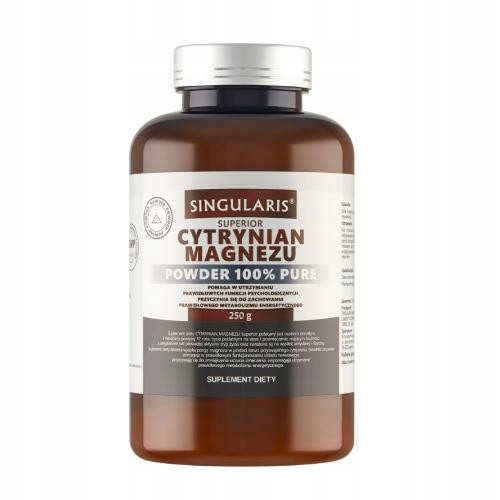  Nahrungsergänzungsmittel Singularis Magnesiumcitrat Pulver 100 % REIN 250G Magnesiumpulver 250 g 250 ml 1 Stk.