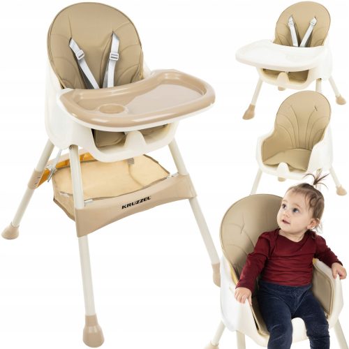  Kruzzel 12060 Fütterungsstuhl 92 x 60 x 75 cm beige
