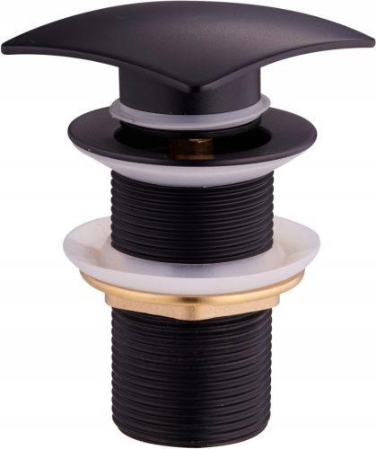  Mexen quadratischer Click-Clack-Stecker ohne Überlauf, schwarz