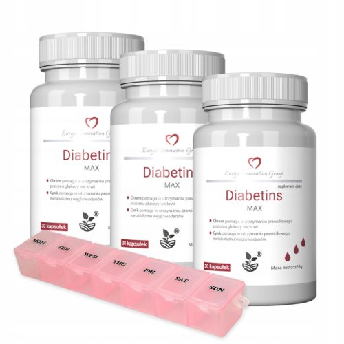 Diabetins - Nahrungsergänzungsmittel für Diabetiker mit Chrom und Zink, 3er-Pack