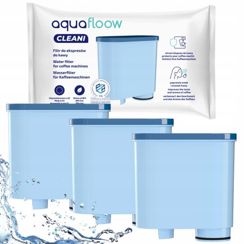  AquaFloow Cleani Wasserfilter für Philips Saeco Kaffeemaschine, 3 Stk.