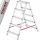 Höhere Leiter 3,1 m Aluminium 1 x 2 bis 125 kg