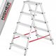 Höhere Leiter 3,1 m Aluminium 1 x 2 bis 125 kg