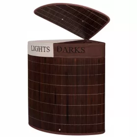    Springos 73l freistehender Wäschekorb, Braun- und Beigetöne