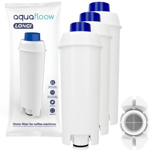  Wasserfilter für die AquaFlow Longi Kaffeemaschine, weiß