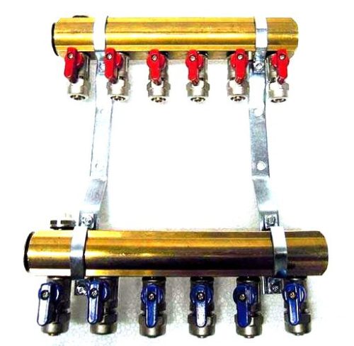  MESSINGVERTEILER 6 + PEX-Ventile 16 Heizkörper