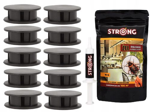  Gegen Kakerlaken Stark 0,1 kg 10 ml + 10× Kunststoff-Insektenfalle