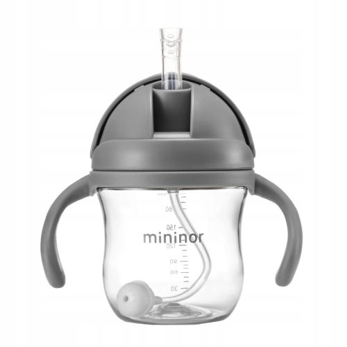  MININOR Tritan-Wasserflasche/Trinkbecher mit Strohhalm 220 ml