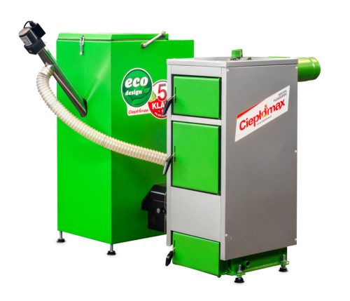  Cieplomax-Pelletofen aus Stahl, 15 kW