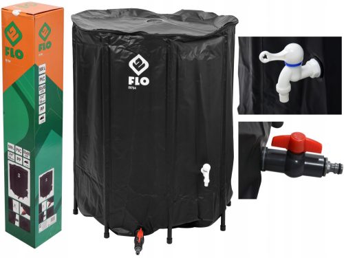 Regenwassersammeltank - Regenwassertank 500 l 98 x 80 cm schwarz