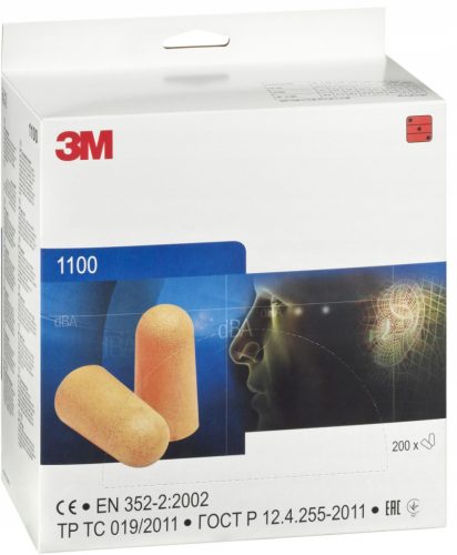 Anti-Lärm-Ohrstöpsel, Ohrstöpsel 3M 1100 200 Paar