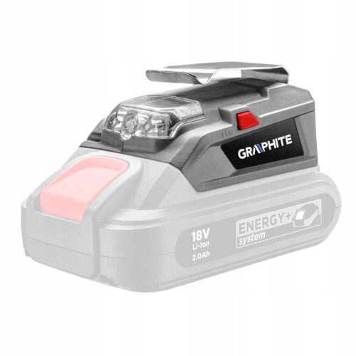  Graphite 58G025 18 V wiederaufladbare Taschenlampe mit USB-Adapter