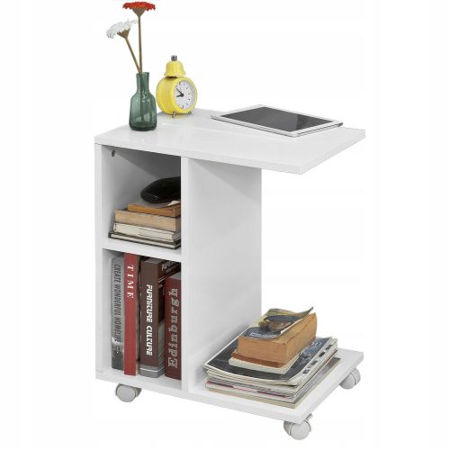  SoBuy FBT48-W rechteckiger Tisch 45 x 35 x 58 cm weiß