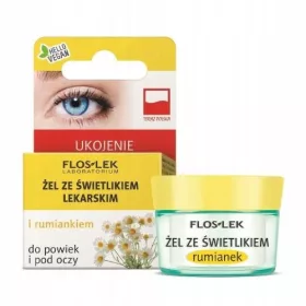    Floslek Gel mit Augentrost und Kamille für Augenlider und unter den Augen, 10 g