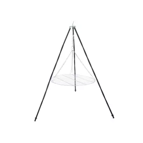    Grill / Dreibein / Geschmiedeter Gartenständer über dem Feuer mit Rost 60cm Höhe 150cm
