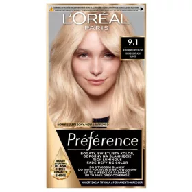    L'Oreal Paris Preference permanente Haarfarbe 9.1 Oslo Light Ash Blonde mit einem pflegenden Conditioner mit UV-Filter und einem Vitamin-E-Derivat