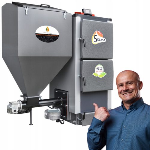  Öko-Erbsenkohleofen, Klasse 5, 75 kW Kessel mit Zubringer PLESZEWSKI