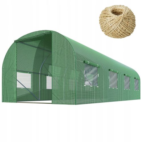 Folientunnel, Kunststoffplatten Folientunnel 13,5 m² 450 x 300 cm grün