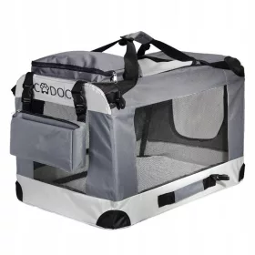  Cadoca Hundetransportbox Grautöne M 42 cm x 60 cm 42 cm