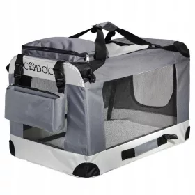    Cadoca Hundetransportbox, Schwarz, Grautöne L 70 cm x 52 cm 52 cm