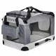  Cadoca Hundetransportbox, Schwarz, Grautöne L 70 cm x 52 cm 52 cm