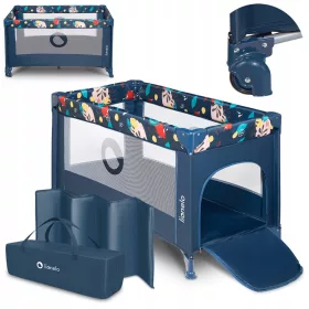    Reisebett Lionelo 65 x 125 cm Rosatöne + Steckdosen-Berührungsschutz GRAU 8x Lionelo