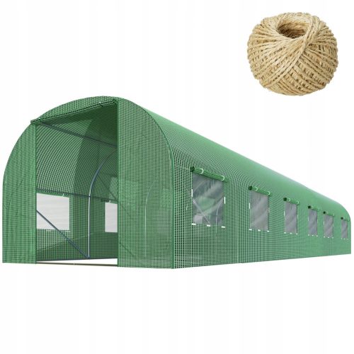 Folientunnel, Kunststoffplatten Folientunnel 18 m² 600 x 300 cm weiß