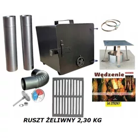    Räucherofen Kamin Rauchrohr Bogen Gusseisen Rost 25x25x32 3mm