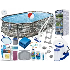 Bestway rechteckiger Rahmenpool 610 x 366 cm