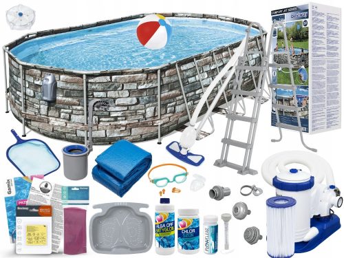 Bestway rechteckiger Rahmenpool 610 x 366 cm