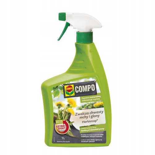 COMPO HERBISTOP SPRAY - Effektives Unkraut- und Moosbekämpfungsmittel, 1L