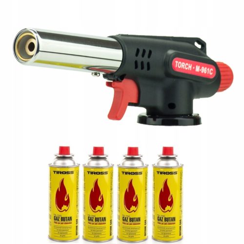 Gasbrenner für m-961c-Kartuschen + 4 Kartuschen