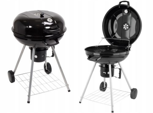  Runder Garten-Holzkohlegrill mit Deckel, Durchmesser 54 cm, LUND 99584