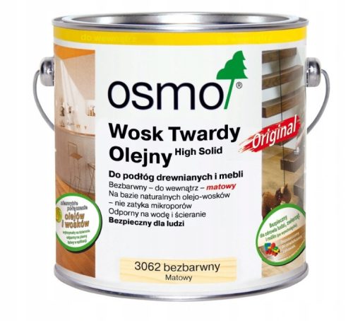 Osmo Hartwachs, farblos, matt, 2,5 l