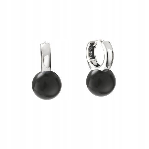  Silberohrringe mit einer roten Perle, Silber pr925