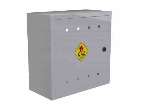 JD-MetalBox Gasschrank, grau, 60x60x25 cm