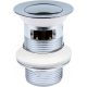 Stopper mit automatischem Überlauf, Click-Clack Round Wave, Silber