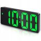 Uhr für zu Hause Dufuge152 Wecker, Schwarz, Grüntöne, 16 cm
