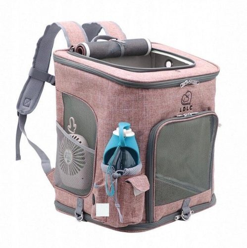  Hundetragerucksack in Rosatönen S/M 38 cm x 42 cm x 38 cm