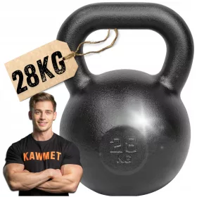  Kettlebelle Kawmet 28 kg schwarz