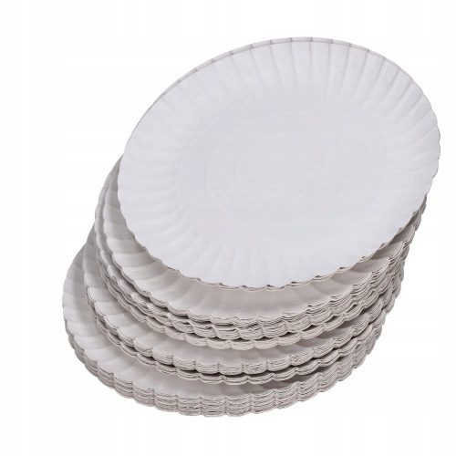 Einweggeschirr Weißer Pappteller 26 cm, 100 Stück, ECO-Teller