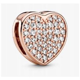  Charms REFLEXIONS Herz aus Roségold mit Zirkonen