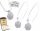  Schmuck mit Silver World-Zirkonen und Silberkugeln