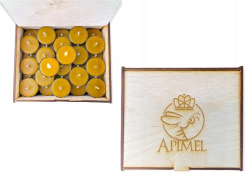 Kerzen Apimel Bienenwachs-Teelichtkerze 120 Stk.