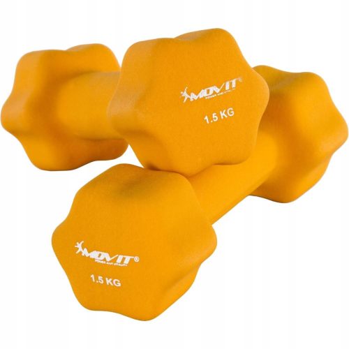  Beschichtete/gummierte Festhanteln Movit 2x 1,5 kg