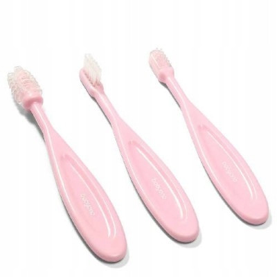  BabyOno rosa Zahnbürsten, 3 Stück