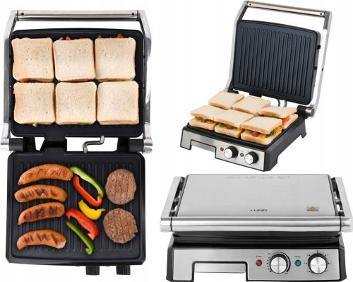  Contact, Panini, klappbarer Elektrogrill Lund 67457 Silber/Grau 2000 W
