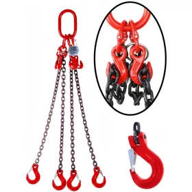 KETTE EINZELN 4C 6,7T 2M + Haken gekürzt ZERTIFIKAT